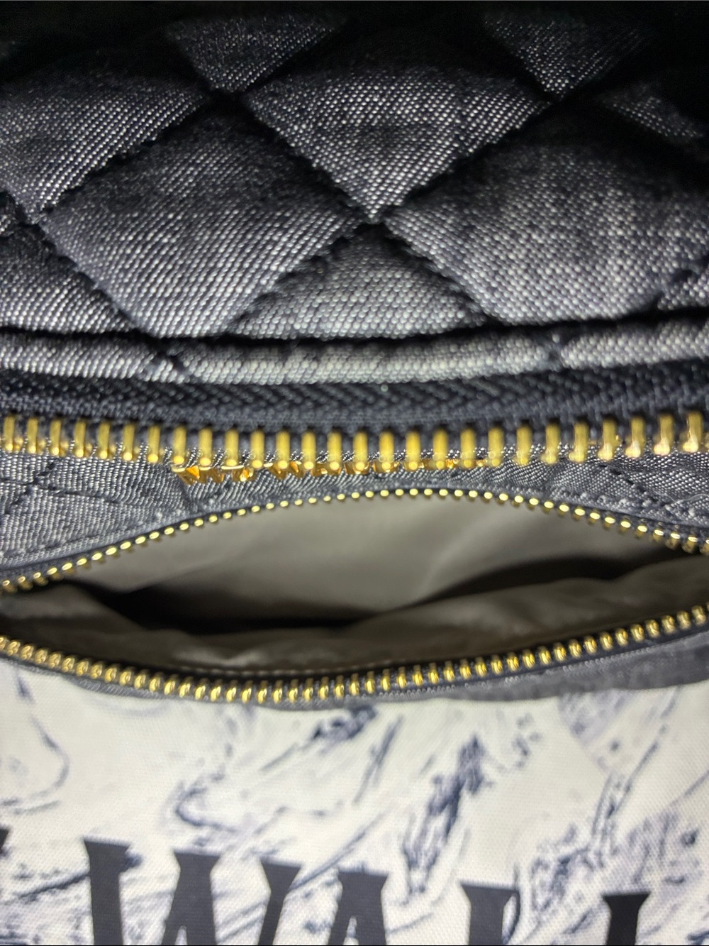 LIMITED EDITION MZWallace Quilted Charcoal Denim Small Crosby with Gold Hardware - Picture 6 of 14